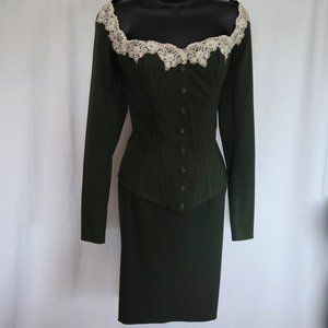 Chantel Thomass Vintage Bustier Top & Skirt Set